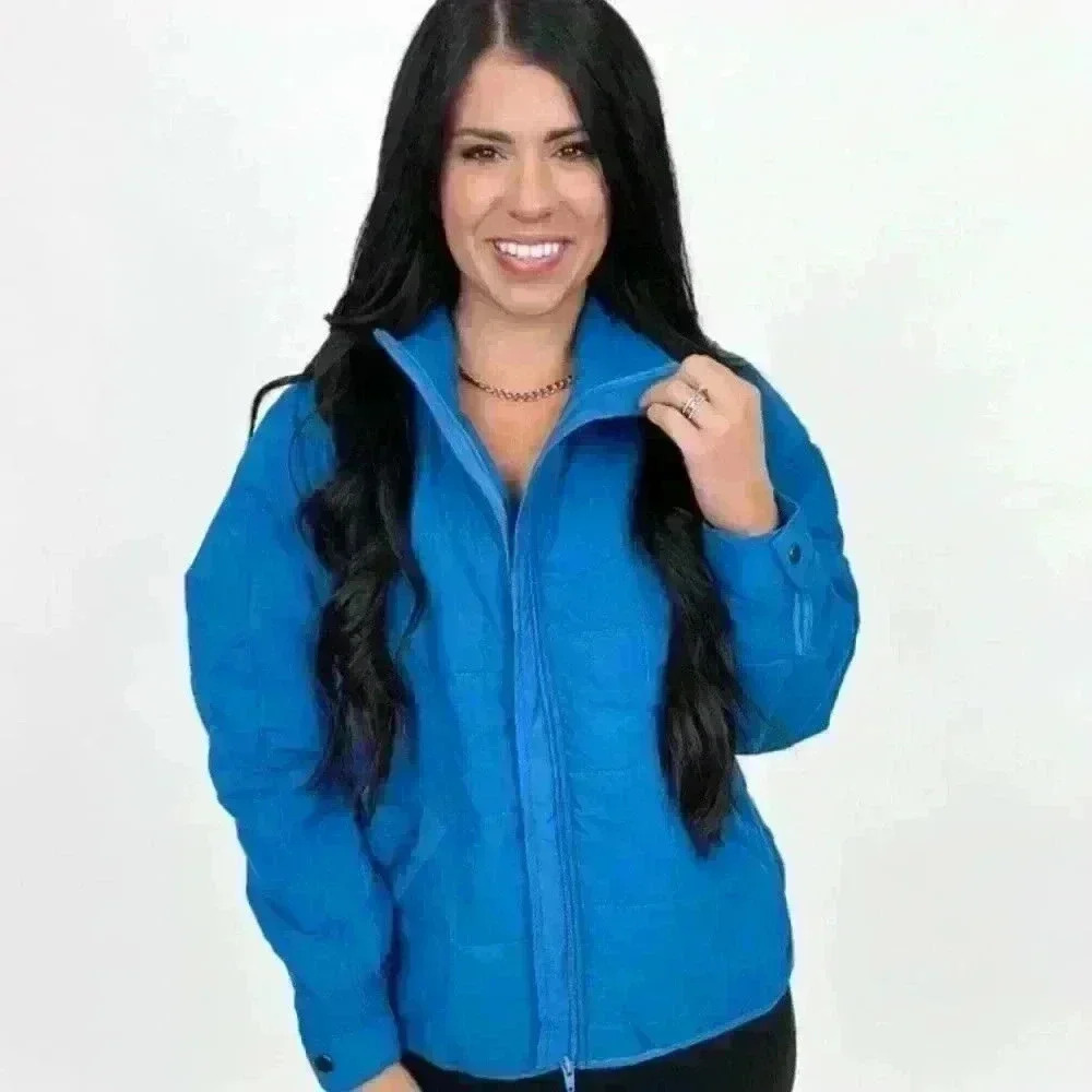 Heyson Medium Weight Puffer Coat - Size M - New with Tags - Royal Blue